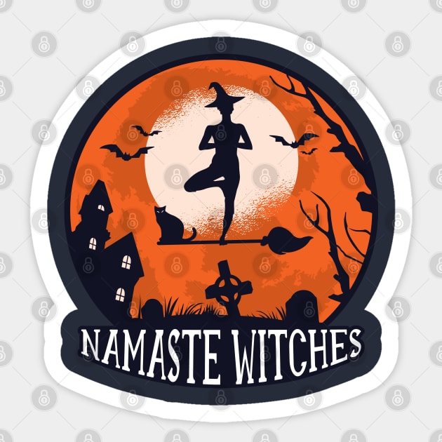 Namaste Witches Halloween Sticker by Safdesignx